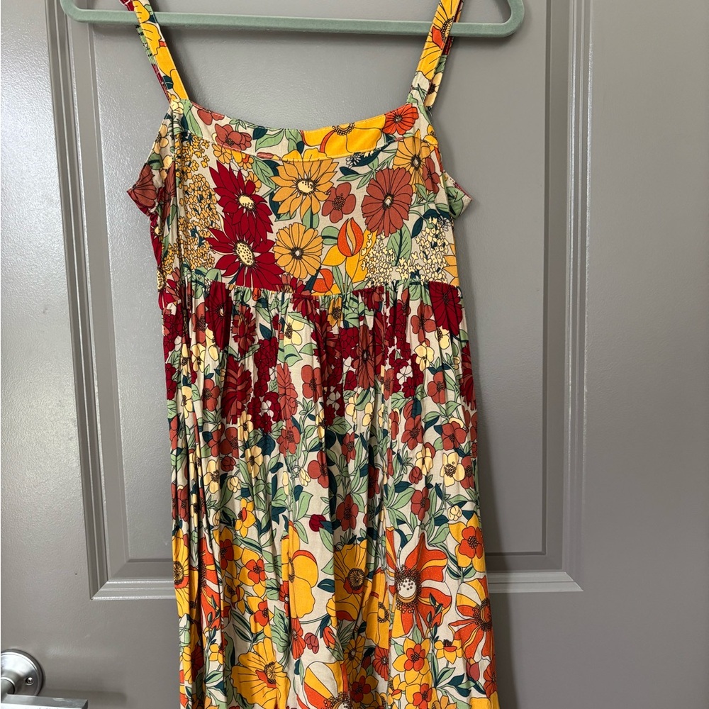 NATURAL LIFE Floral Dress - Red, Yellow, Green